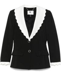 Nissa - Contrasting-Trim Blazer - Lyst