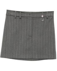 Patrizia Pepe - Pinstriped Mini Skirt - Lyst
