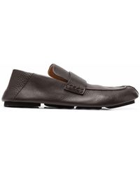 Marsèll - Almond-toe Leather Loafers - Lyst