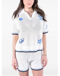 MC2 Saint Barth - Polo Pixie En Maille Ajourée - Lyst