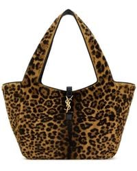 Saint Laurent - Bolso Shopper Bea Con Estampado De Leopardo - Lyst