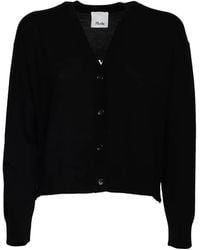 Allude - V-Neck Wool Cardigan - Lyst