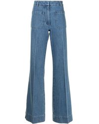 Victoria Beckham High-waisted Flared Jeans - Blue