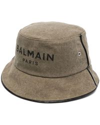 Balmain - Logo-print Bucket Hat - Lyst
