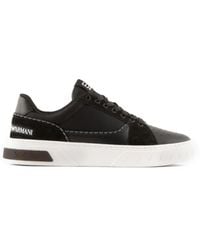 EA7 - Trainers With Smooth And Perforated Leather - Lyst
