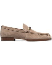 Tod's - Logo-Plaque Suede Loafers - Lyst
