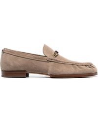 Tod's - Logo-Plaque Suede Loafers - Lyst