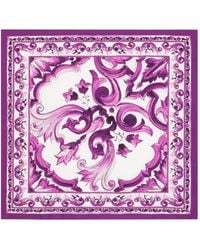 Dolce & Gabbana - Sjaal Met Maiolica-Print - Lyst