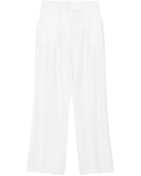 Elisabetta Franchi - Pressed-Crease Wide-Leg Trousers - Lyst