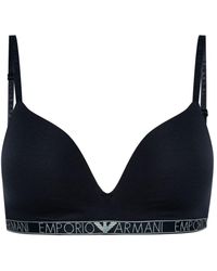 Emporio Armani - Iconic Logo-underband Bra - Lyst