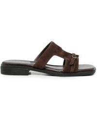 SERGIO MORETTI FIRENZE - Buckle-Detail Suede Sandals - Lyst