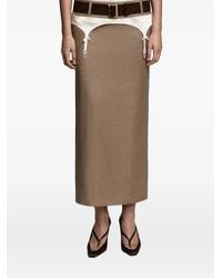 SEEN USERS - Governess Suspender-Detail Skirt - Lyst