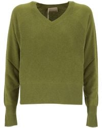 Pennyblack - Gerippter Pullover Mit V-Ausschnitt - Lyst