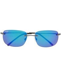 Maui Jim - Lunettes De Soleil Miroitées À Monture Carrée - Lyst