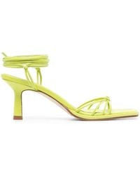 Aeyde - Lace-Up 75Mm Leather Sandals - Lyst
