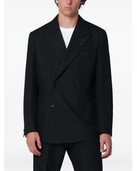 Lardini - Pinstripe Double-Breasted Blazer - Lyst