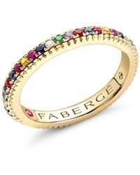 Faberge - 18kt Yellow Gold Colours Of Love Yemulti-stone Ring - Lyst