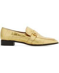Ferragamo - Laminated Loafers With Hug Buckle Detail - Lyst
