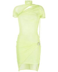 Coperni - Asymmetric Mesh Mini Dress - Women's - Elastane/polyamide - Lyst