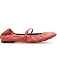 Lanvin - Buckle-Strap Flats With Rounded Toe - Lyst