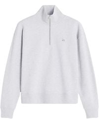 Maison Kitsuné - Besticktes Sweatshirt mit Reißverschluss - Lyst
