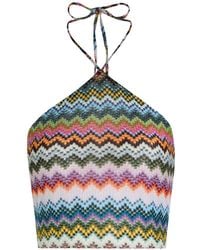 Missoni - Pixel-Effect Zigzag Pattern Top - Lyst