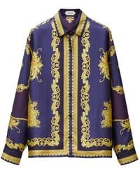 Versace - Printed Silk Twill Shirt - Lyst