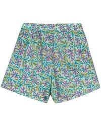 Mc2 Saint Barth - Cotton Shorts With Floral Print - Lyst