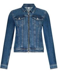 Liu Jo - Denim Jack Met Rits - Lyst