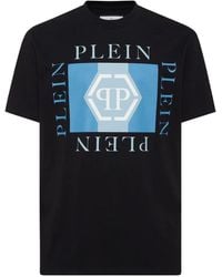 Philipp Plein - Printed Round Neck T-Shirt Hexagon - Lyst