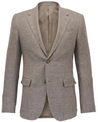 ZEGNA - Checked Notched Jacket - Lyst