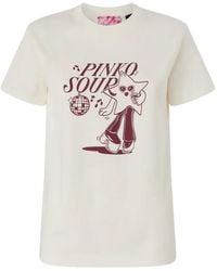 Pinko - T-Shirt With Sour Disco Star Print - Lyst