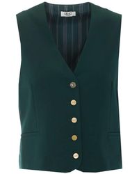 Liu Jo - V-Neck Button-Up Waistcoat - Lyst