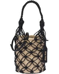 Miu Miu Paglia Starlight Bucket Bag Womens Bags Bucket bags and bucket purses 