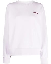 A.P.C. - Sweat En Coton À Logo Imprimé - Lyst