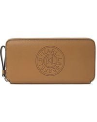 Karl Lagerfeld - Portemonnaie mit perforiertem Logo - Lyst