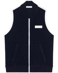 Givenchy - Sleeveless Fleece Jacket With Gros Grain Detail - Lyst