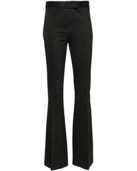 Helmut Lang - Mélange-effect Mid-rise Flared Trousers - Lyst