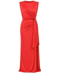 Elisabetta Franchi - Knot-Detail Sleeveless Gown - Lyst