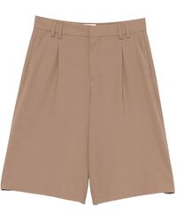 Closed - Pleated Knee-Length Shorts - Lyst