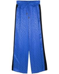 Just Cavalli - Jacquard Logo Straight-Leg Trousers - Lyst