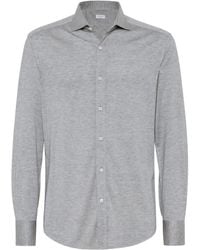 Brunello Cucinelli - シルクコットン シャツ - Lyst