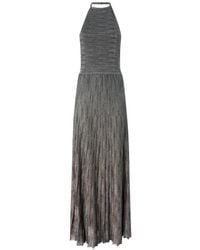 Missoni - Vestido Con Cuello Halter Y Efecto Metalizado - Lyst