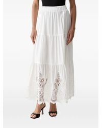 Morgan - Broderie-Anglaise Maxi Skirt - Lyst