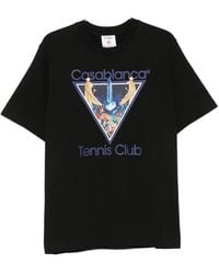 CASABLANCA - Monde Perdu Tennis Club Icon Graphic-Print T-Shirt - Lyst
