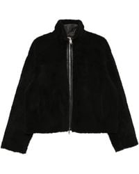 UTZON - Shearling Zip-Up Reversible Jacket - Lyst