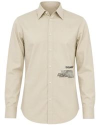 DSquared² - Logo-Print Poplin Shirt - Lyst