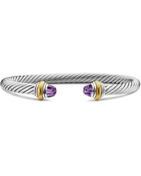 David Yurman - 14Kt And Sterling Classic Cable Bracelet - Lyst
