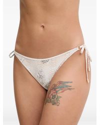Melissa Odabash - Cassis Snake-Print Side-Tie Bikini Bottoms - Lyst