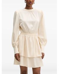 Silvian Heach - Vestido fruncido corto con manga larga - Lyst